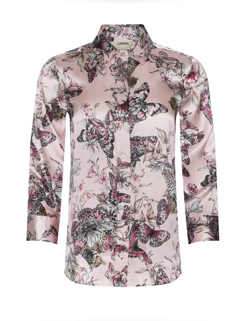 L'AGENCE Dani Silk Blouse $395 Retail Size Small - Picture 3 of 3
